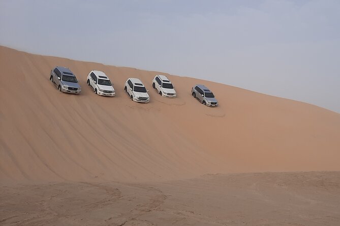 Desert Safari and Inland Sea(Private Tour) - Khor Al Udaid stop: beach air, camel photos, and Inland Sea views