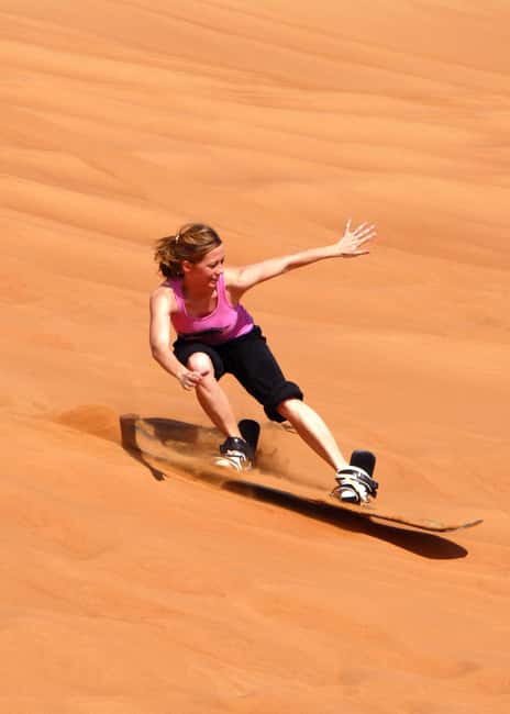Desert Safari, QuadBike,Dune buggy, Sandboarding & CamelRide - Camel ride and sandboarding: short, fun, and worth the switch-up