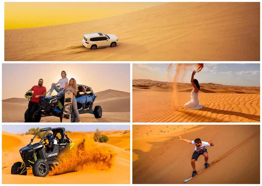 Doha: ATV/Quad, Safari 4x4, Camels, Sandboarding& Inland Sea - Sealine Beach dune bashing in a 4x4, with real desert energy