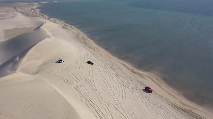 Doha: ATV/Quad, Safari 4x4, Camels, Sandboarding& Inland Sea - The itinerary flow at Inland Sea: scenic drive, sandboarding, and off-road fun