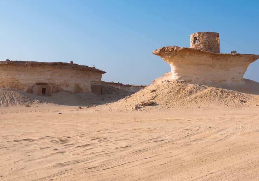 Doha Camel Race Track & Richard Serra Desert Sculpture Tour - Zekreet and Mushroom Rock: wind-carved geology with photo power