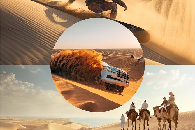 Doha Desert Excursion Dune Bashing Sandboarding Camel Ride - Khor Al Adaid Inland Sea, UNESCO Views Where Desert Meets Water