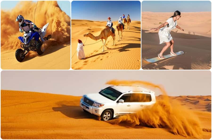 Doha: Desert Safari, Quad Bike, Camel Ride & Inland Sea Tour - Sandboarding and Photo Stops: Where the Golden Dunes Get Real