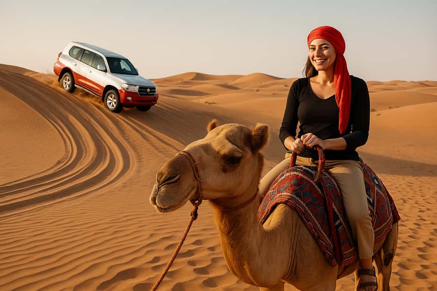 Doha: Desert Safari, Quad Biking, Sand Boarding & Camel Ride - Bedouin camp stop: camels and falcons up close