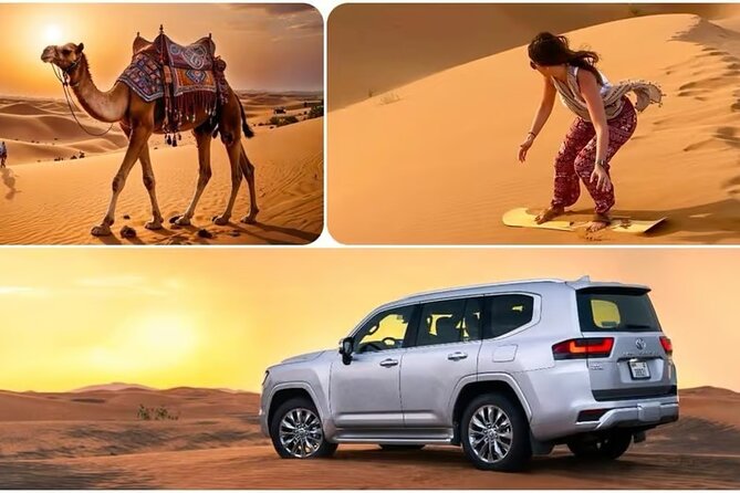 Doha: Desert Safari, Sand Boarding, Camel Ride & Inland Sea - Sealine Beach first stop: quad bike option and a camel ride you can actually enjoy