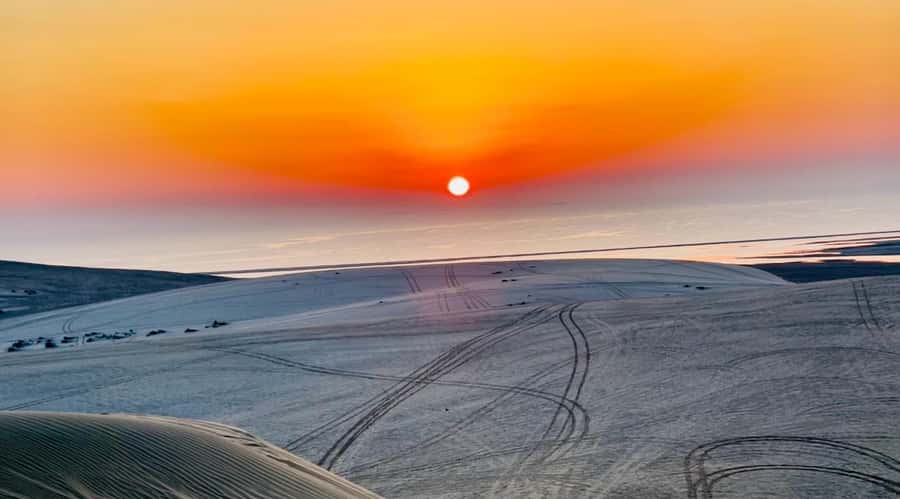 Doha: Desert Safari Sunrise Tour/Sunset Tour - Private 4x4 pickup in Doha, and how the 4-hour timing plays out