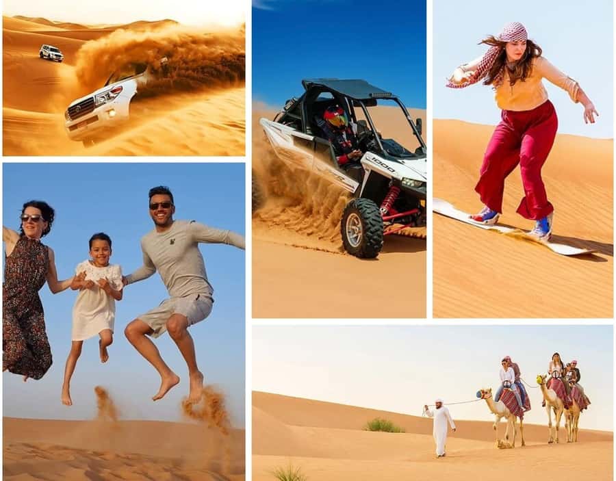 Doha:Desert Safari with Camel Ride, ATV Bike,& Sand Boarding - Camel ride over golden sands, a slower way to see the desert