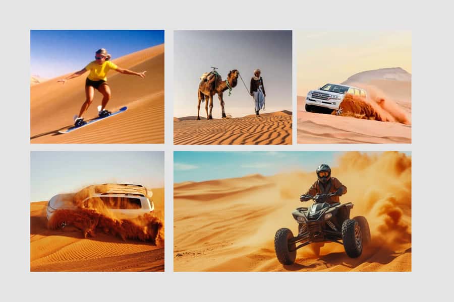 Doha: DesertSafari with Quad Bike, Camel Ride & Sandboarding - Dune bashing in a 4x4: fun roller-coaster rules