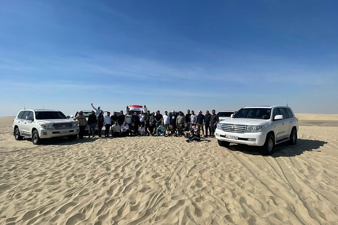 Doha Half Day Desert Safari Dune Bashing Camel Ride Sandboarding - Khor Al Udeid Inland Sea Beach and Sandboarding on the Dunes