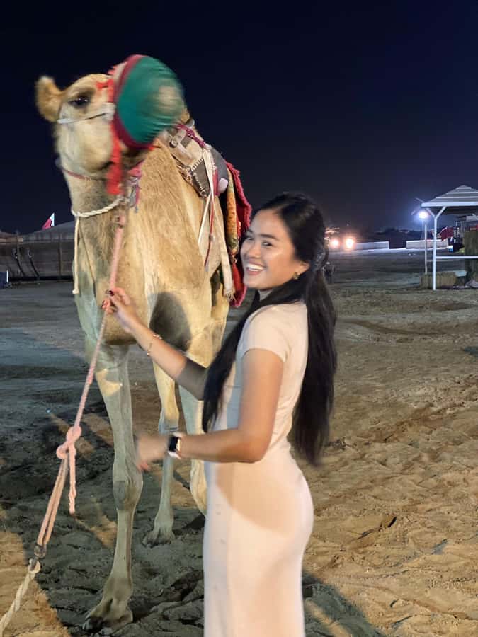 Doha: Night DesertSafari DuneBashing Sandboarding CamelRide - Sandboarding: fun, playful, and surprisingly doable