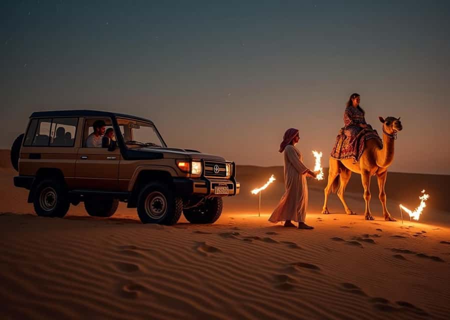 Doha: Nighttime Desert Safari with Dune Bashing & Camel Ride - Quick hits before you go