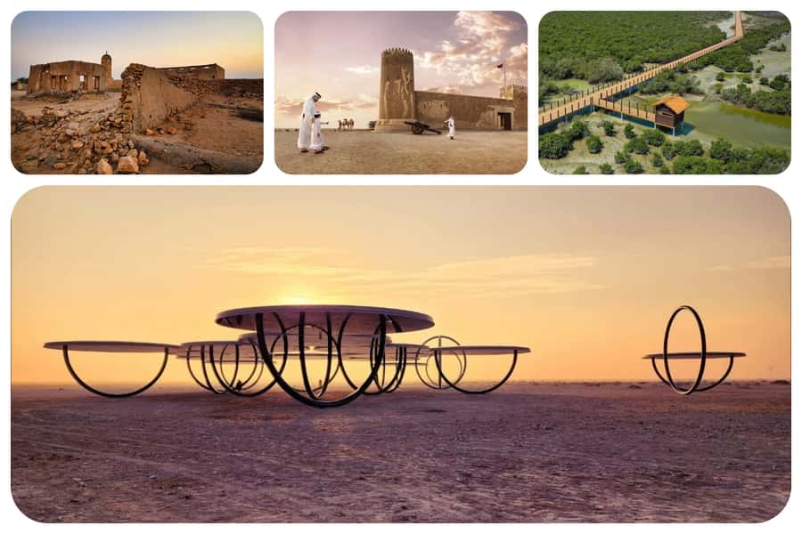 Doha: North Qatar Tour, Mangroves, & Zubara Fort and purple - Al Khor harbor stop: a quick taste of coastal work and local life