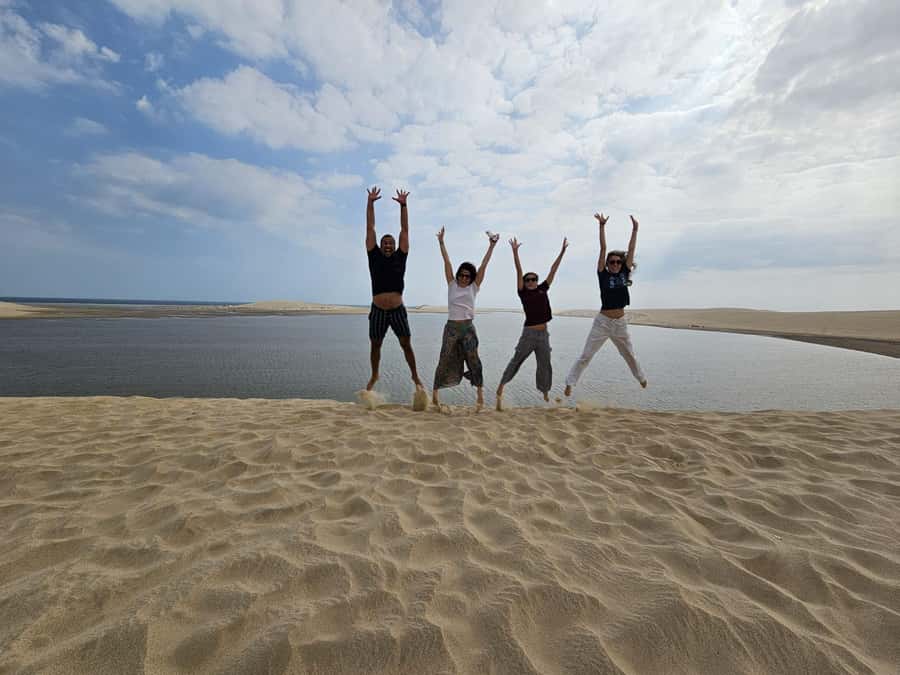 Doha:Private Desert Safari, Falcon, Sandboarding,inland sea - Inland Sea dunes and the two-stage adrenaline plan