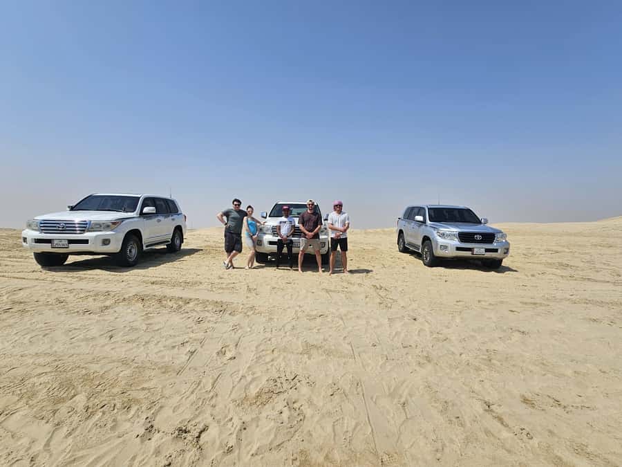 Doha:Private Desert Safari, Falcon, Sandboarding,inland sea - Traditional refreshments and water, small thing that helps