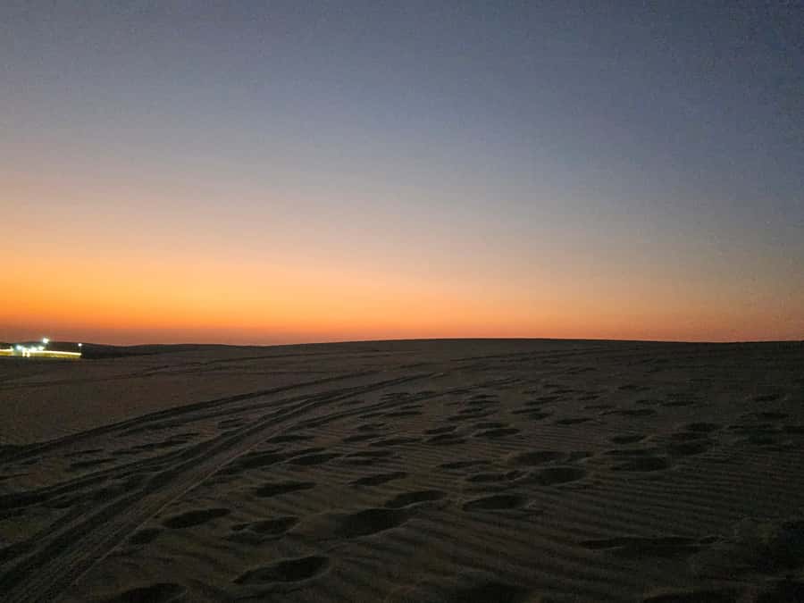 Doha Private Desert Safari, inland sea, sand boarding - Inland Sea Beach at Sunset: Swimming, Scenic Views, and Better Photos