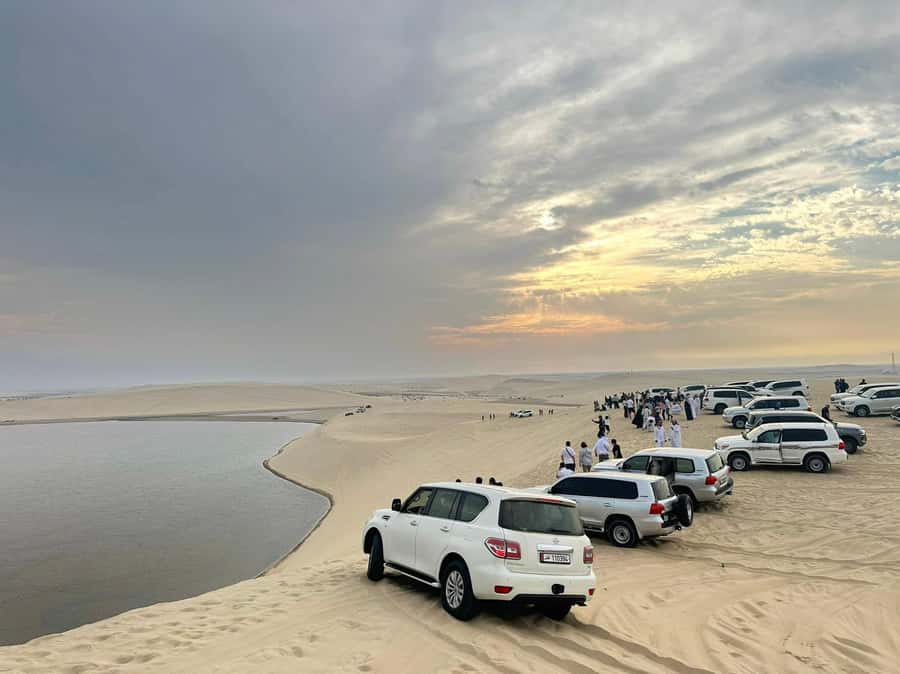 Doha: Private NIGHT desert safari with free camel ride - Sealine camel ride, 15 minutes that sets the mood