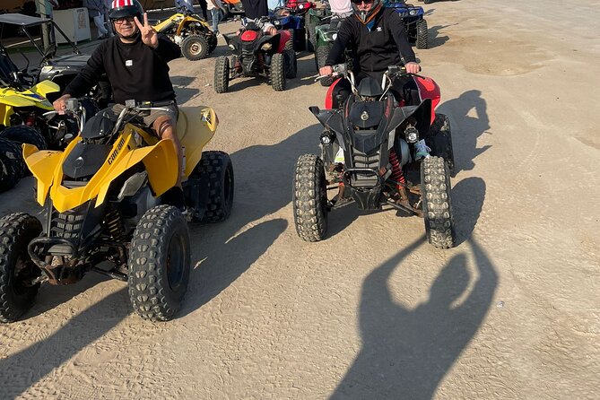 Doha Qatar ATV Quad Bike Buggy Dune Bashing and Camel Ride - Timing for sunset: how to make the desert look its best