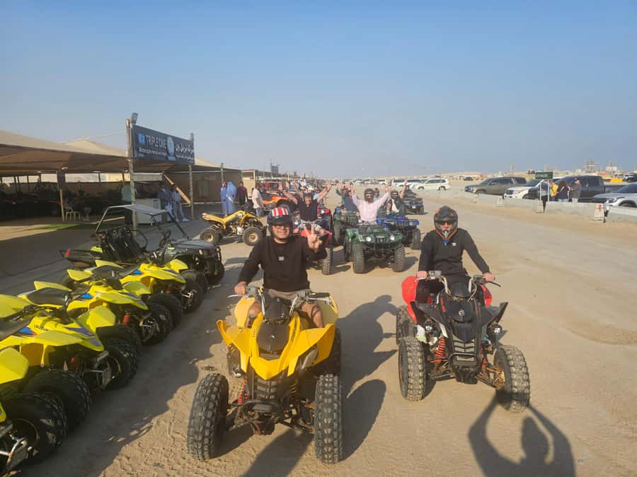 Doha: Quad Bike, Desert Safari, Buggy ride & inland sea tour - Pickup, timing, and how long you are really outside
