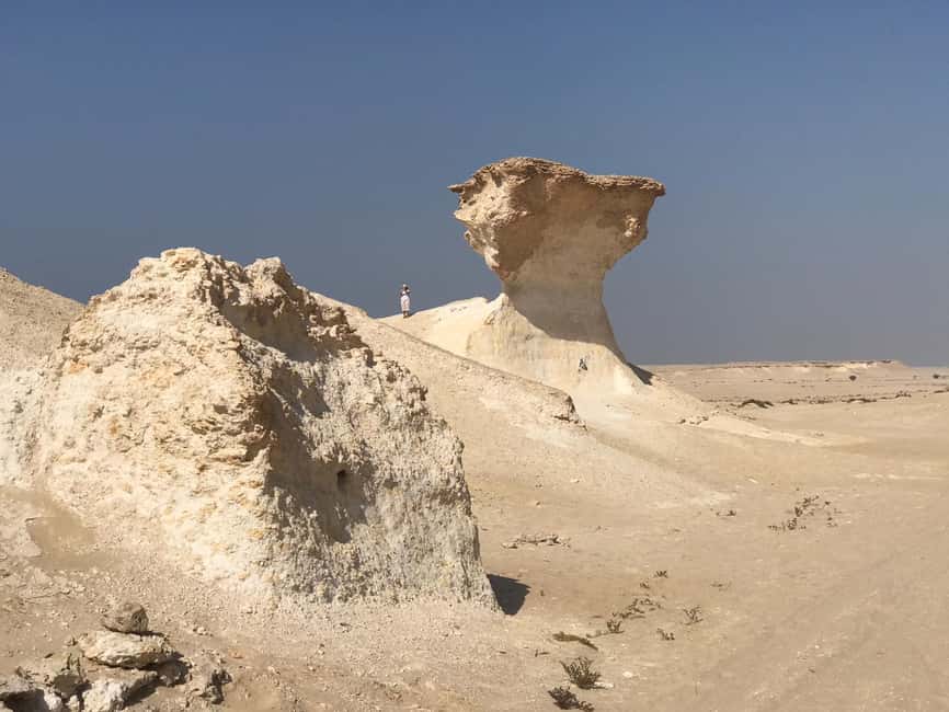 Doha; Richard Serra Installation, Mushroom rock and Zekreet - Brouq Nature Reserve and Richard Serra’s East-West/West-East
