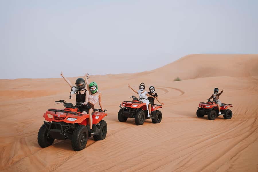 Doha: Safari, ATV, Camels, Sandboarding and Inland Sea Tour - Pickup, Meeting Point, and Timing From Doha