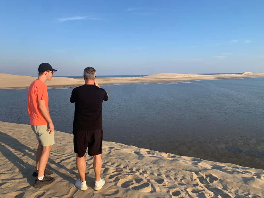 Doha: Safari | Inland Sea Tour | Camel Ride | Sandboarding - Sandboarding at Mesaieed: a short session with a real payoff