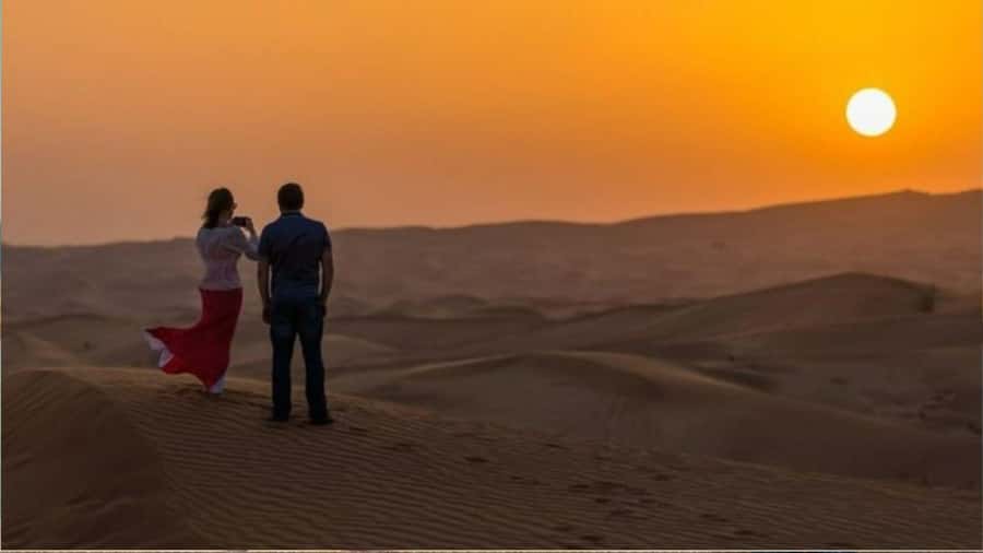 Doha :Sunrise/ Sunset Desert Safari CamelRide & Sandboarding - Dune bashing in a 4x4: the thrill part, and the safety reality check
