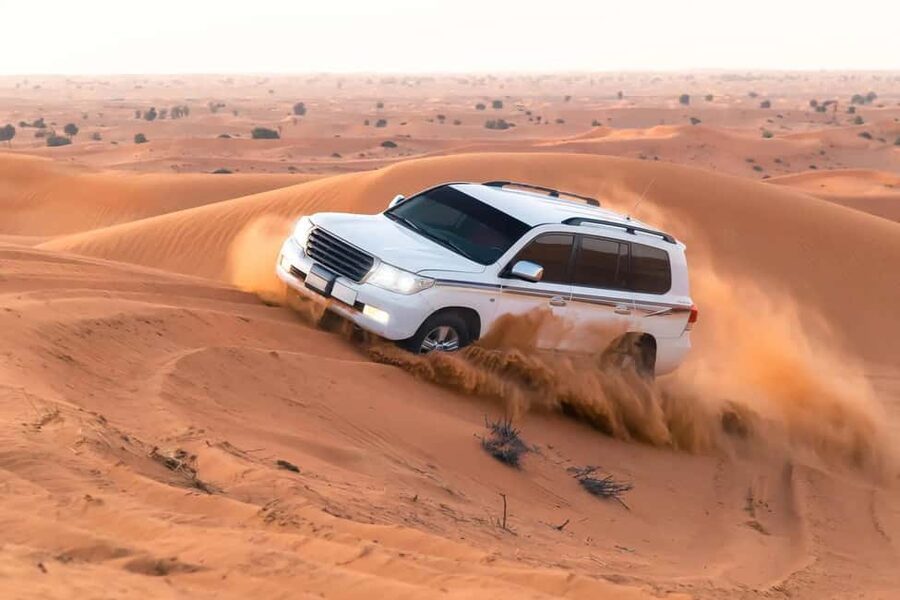 Doha Sunset or Sunrise Desert Safari, Camel Ride, Inland Sea - Doha Pickup, Mesaieed Break, and Getting Ready for the Dunes