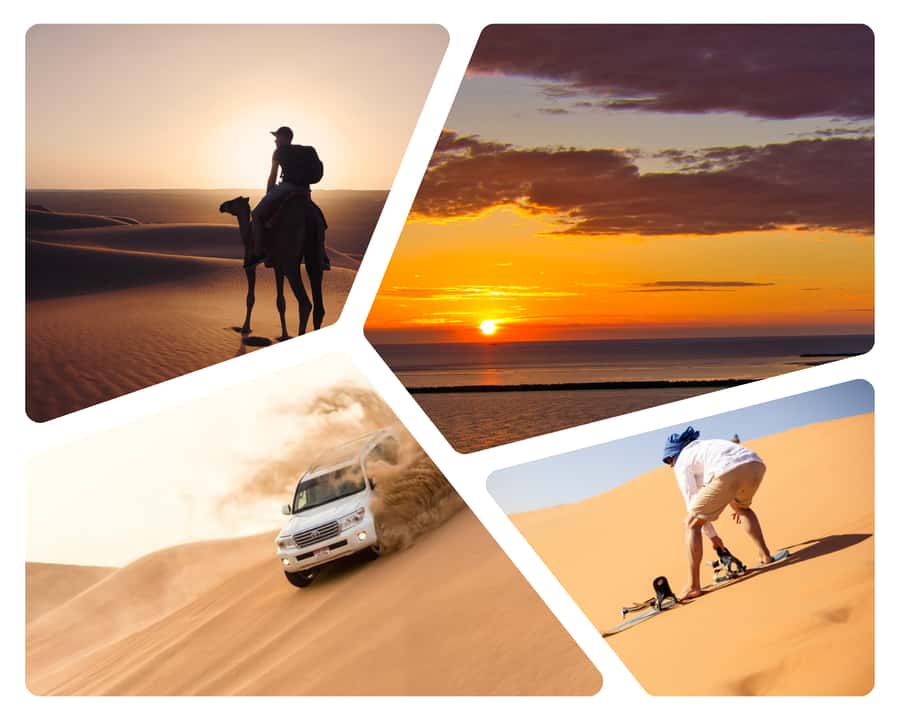Doha: Sunset Safari, Dune Bashing, Sandboarding & Camel Ride - Pickup, ride time, and where the day actually begins