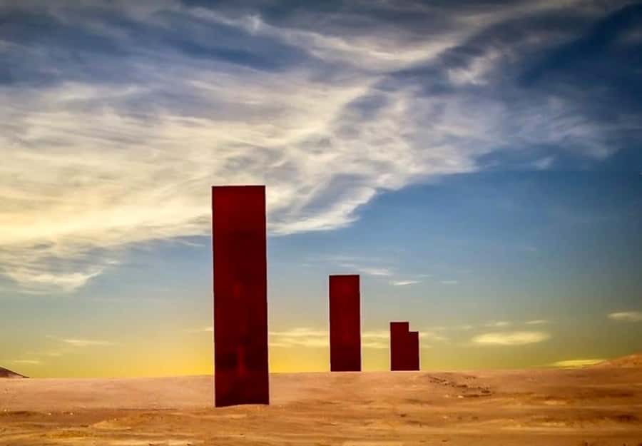 Doha: West Coast Qatar Tour, Sculptures, Camel Racing track - Richard Serra’s East-West/West-East Sculptures in the Desert
