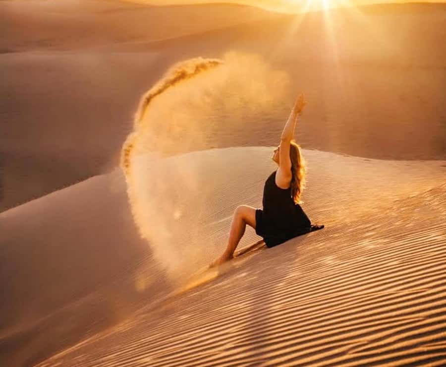 From Doha: Sunrise or Sunset Safari with Sand Boarding - Camel camp time and the optional falcon moment
