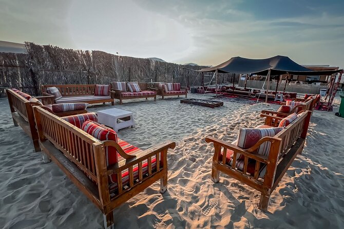 Private Overnight Desert Safari, Dune bashing, dinner & Breakfast - Stop 1: Sealine Beach, your sand-bashing warm-up (about 45 minutes)