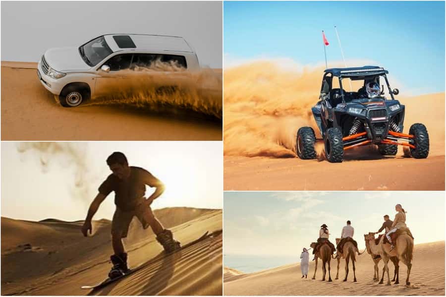 Qatar Desert Safari, Quad bike, Camel Ride and Sandboarding - Meet Your Crew: Doha Pickup, Air-Conditioned 4x4, and Private Group Comfort
