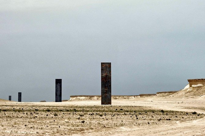 Qatar West Coast tour, Zekreet, Richard Serra Sculpture, Mushroom Rock Formation - Zekreet Beach (Ras Abrouq): Cliffs, Pillars, and Mushroom Rock That Looks Too Weird to Be Real