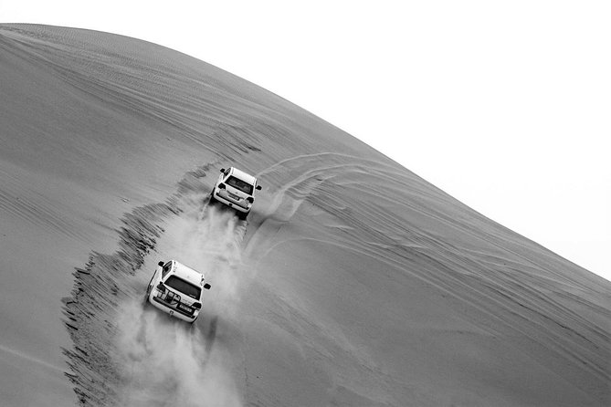 Sharing or Private Safari, Sand Boarding, Camel Ride, inland Sea Quick swim - Sealine Beach: Camel Ride, Dune Bashing, Sand Boarding, and the Sea Finish
