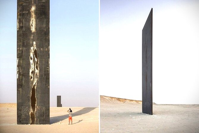 West Coast tour, Zekreet, Richard Serra Sculpture, Mushroom Rock Formation - Brouq Nature Reserve: Richard Serra’s EAST-WEST / WEST-EAST in open desert