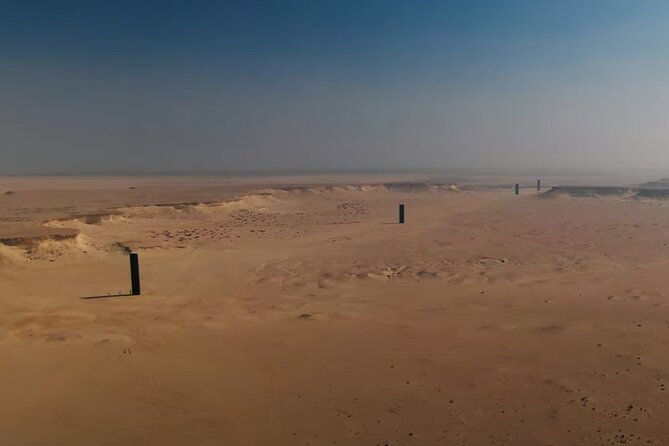 West Of Qatar, Mushroom Rocks, Camel Racing Track, Richard Serra - Stop 3: Richard Serra East-West and West-East, Reading Scale in Steel